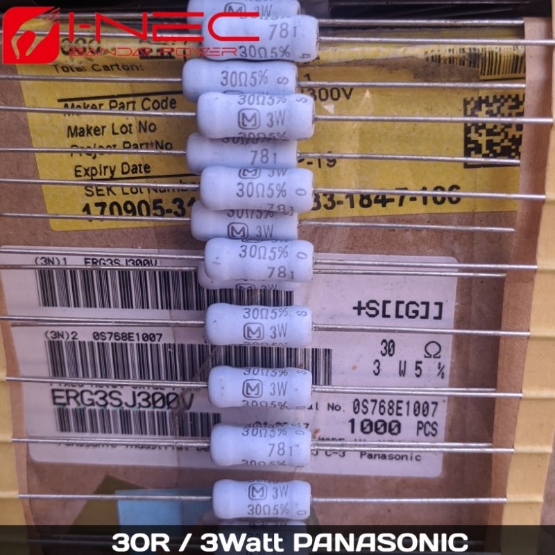 Resistor 30R / 3watt Panasonic (1pcs)