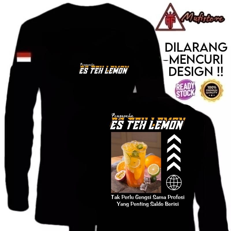 KAOS PENGUSAH ES TEH LEMON BAHAN ADEM