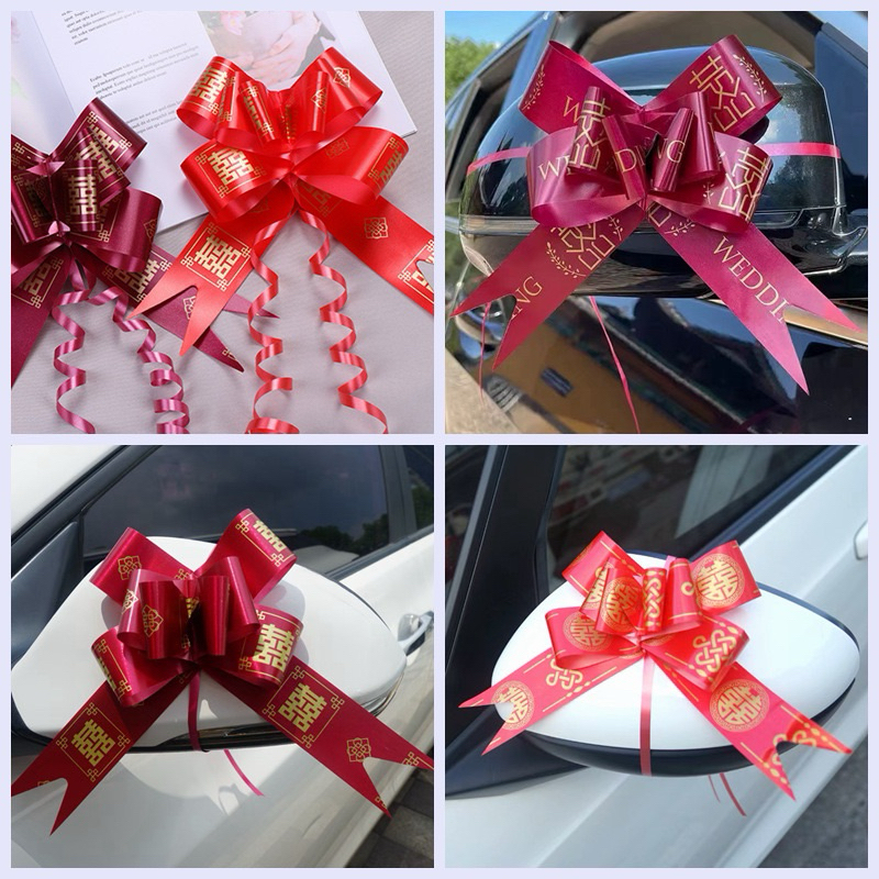 

Joyful 10pcs Pita Tarik Besar Sedang Shuang Xi Wedding / Pita Merah Untuk Mobil Pengantin Bride & Groom Chinese Wedding / Pita Sangjit Wine Hampers Merah & Maroon / Wedding Ribbon Jumbo / Pita Hi Pernikahan Besar dan Sedang