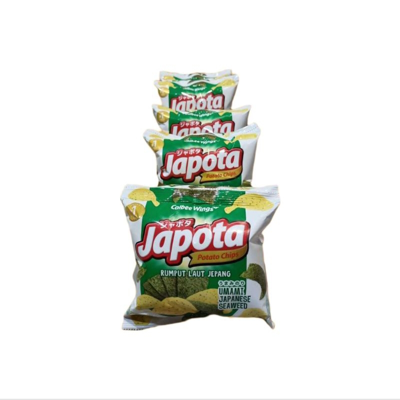 

Japota Potato Chips Rumput Laut Jepang 20g (1 renceng/10 sachet)