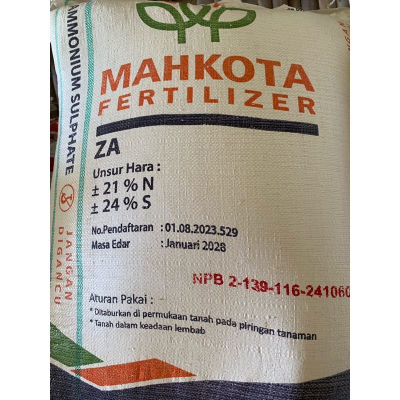 za Mahkota 1kg (Repack) / Pupuk Za Mahkota kemasan repack 1kg