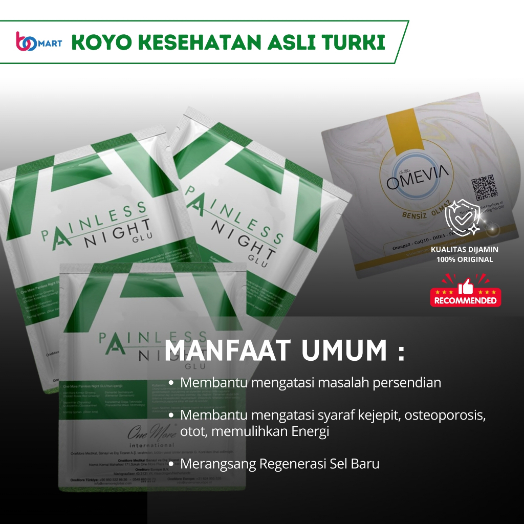 Paket Koyo kesehatan asli turki png dan omevia