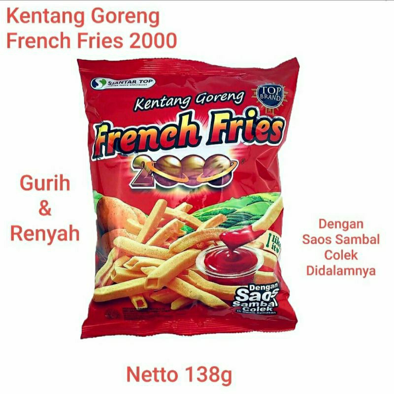 

Siantar Top French Friesh 2000 Kentang Goreng 138 Gram