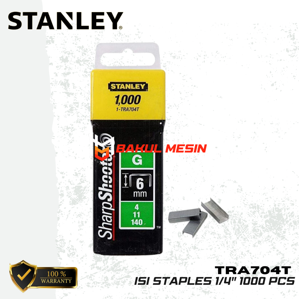 

STANLEY TRA704T Isi Staples 1/4" 1000 PCS TRA 704T