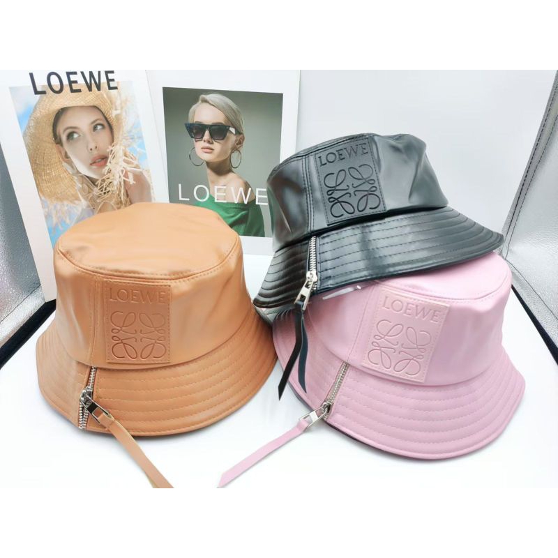 GROSIR TOPI BUCKET HAT LOEWE LEATHER REAL PICT