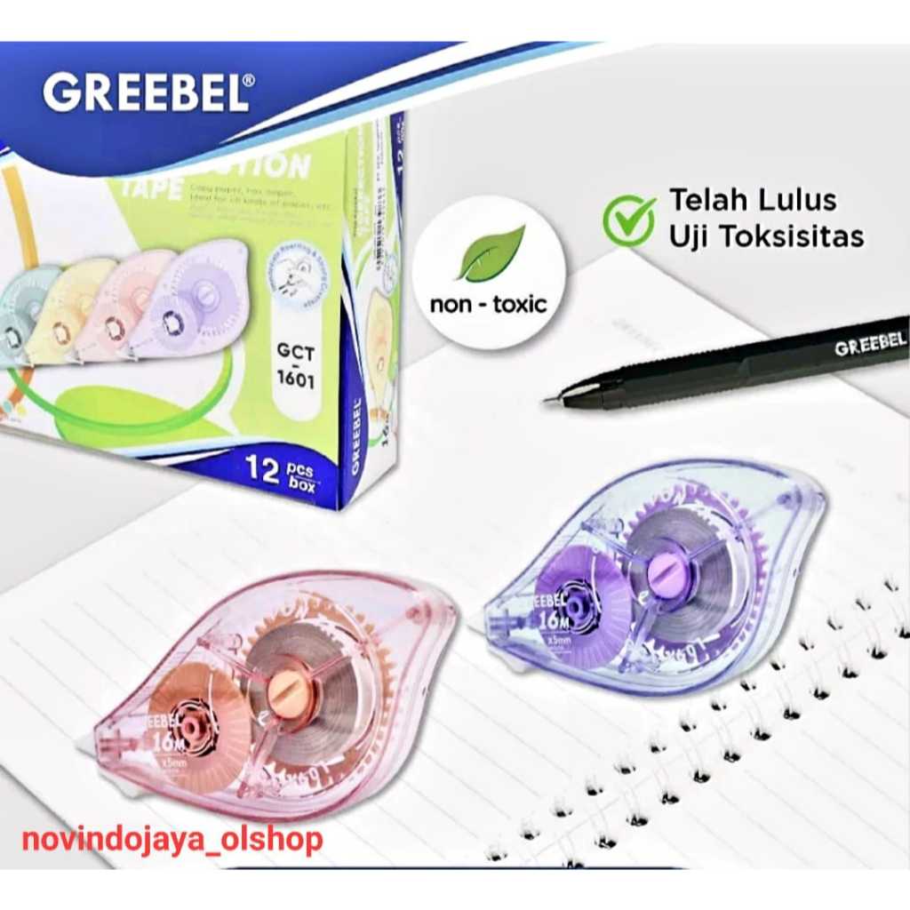 

CORRECTION TAPE TIP EX KERTAS GREEBEL GCT-1601 16 METER TERMURAH