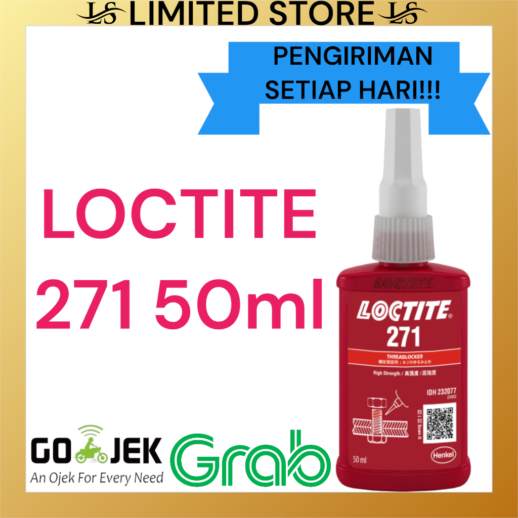 

Henkel LOCTITE 271 Threadlocker Lem Baut 50ml - LOCTITE 271 50ml