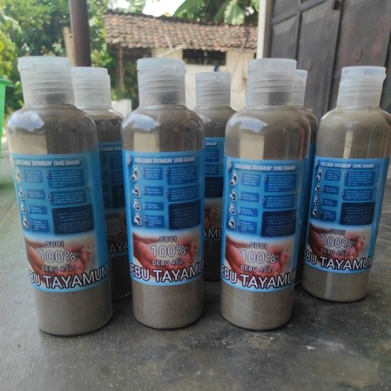 Debu tayamum kemasan botol asli 100 persen debu 100 persen suci media tayamum