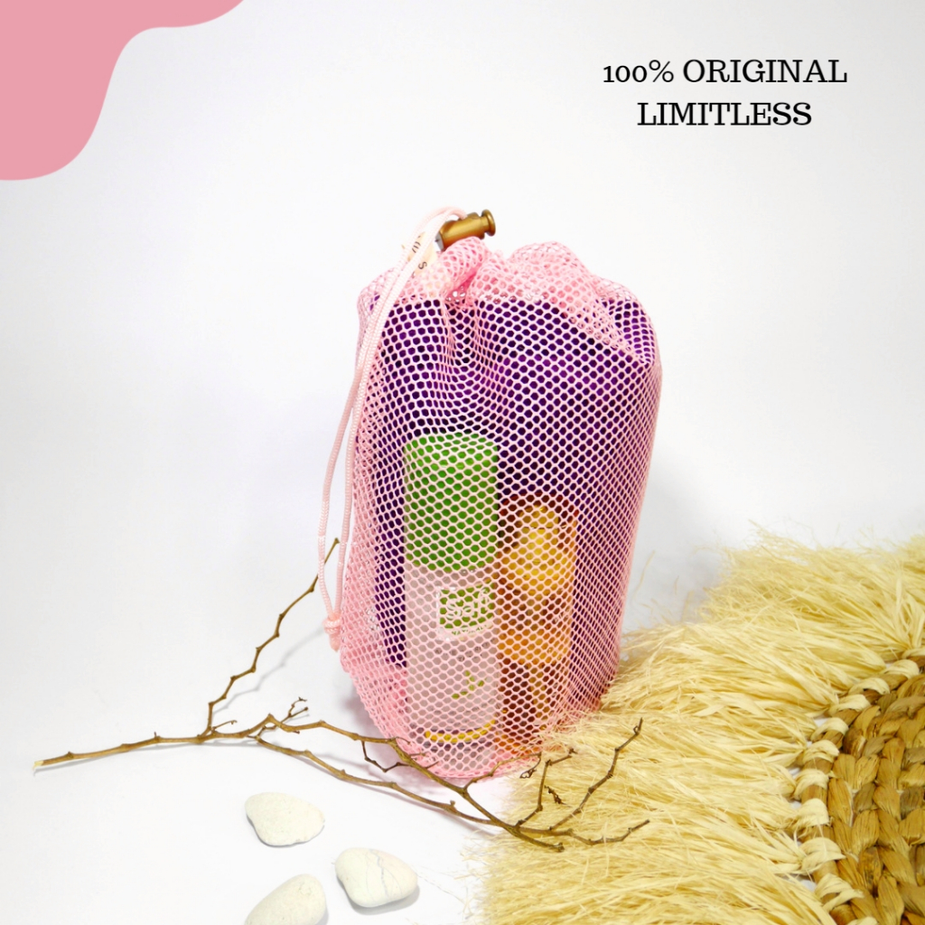 NEW Pouch JARING SERUT BULAT  Pria Wanita / Pouch Alat Mandi Handuk / Pouch Renang / Travel Organize