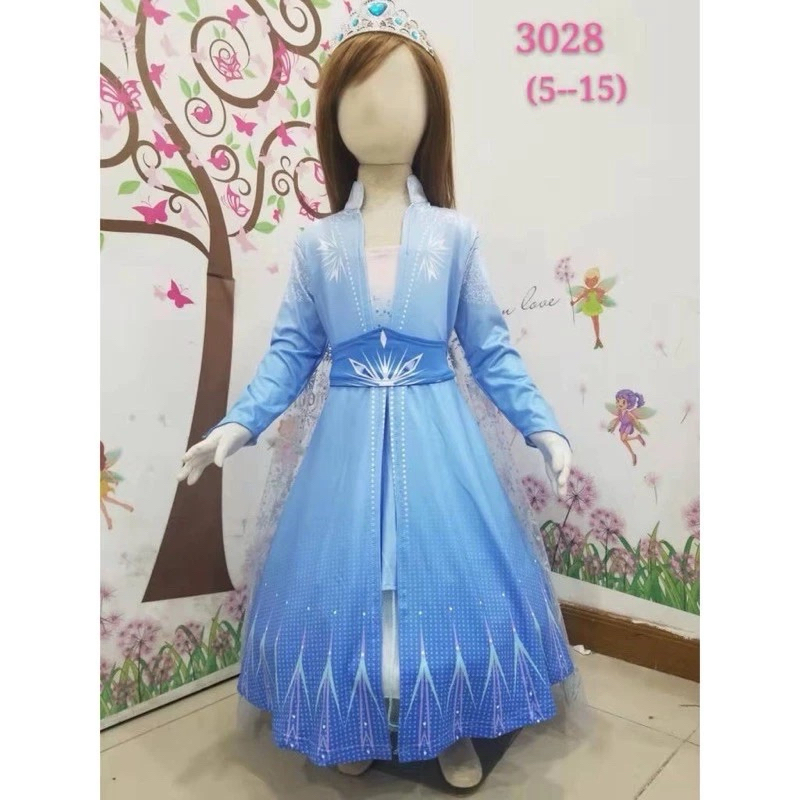 Dress Frozen Elsa Gaun Elsa Baju Anak Princess Fozen Elsa 3028