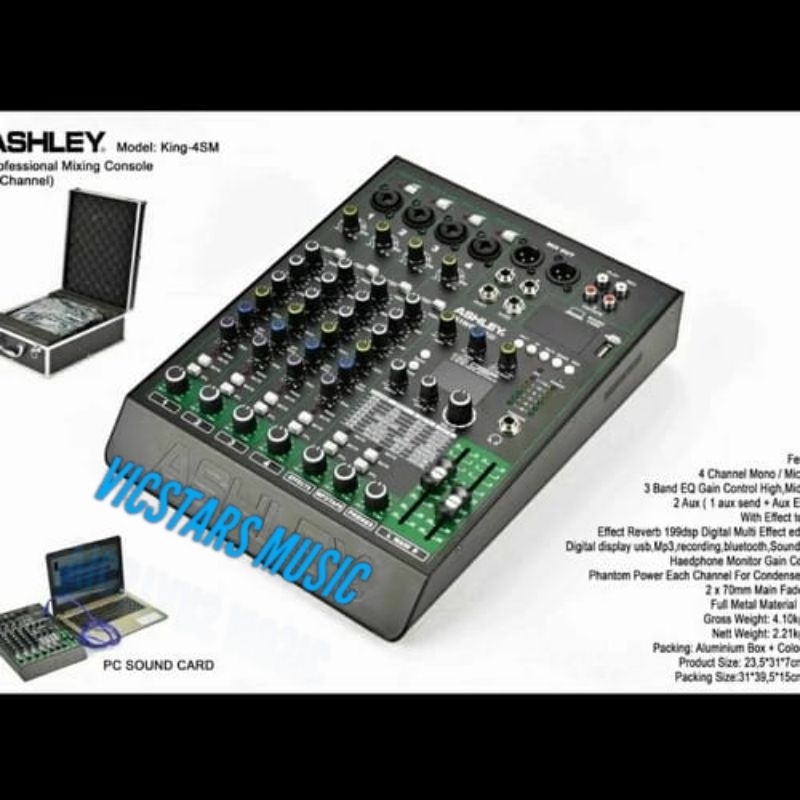Mixer Ashley King 4 SM Original Ashley King 4SM - 4 Channel