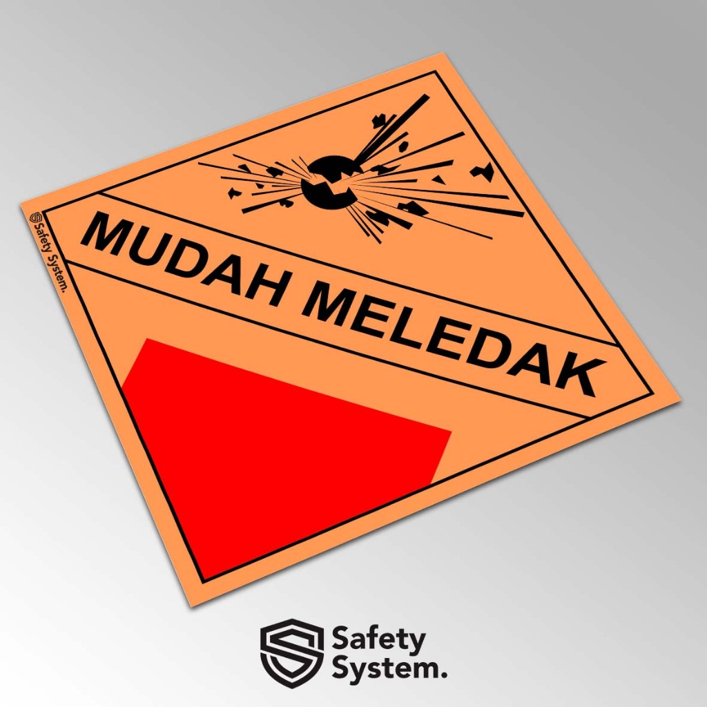 

Stiker Simbol dan Label Limbah Bahan Berbahaya Beracun B3 Hazmat PERMEN LH NO 14 2013 - Mudah Meledak (Explosive)