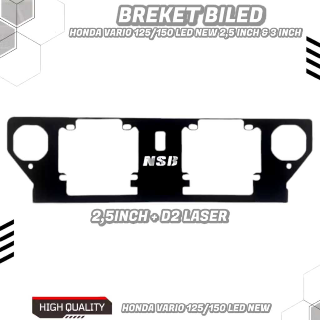 BREKET LAMPU BILED PROJIE VARIO LED NEW BREKET LAMPU BILED PROJIE 2.5 INCH D2 PNP VARIO 125/150 LED 
