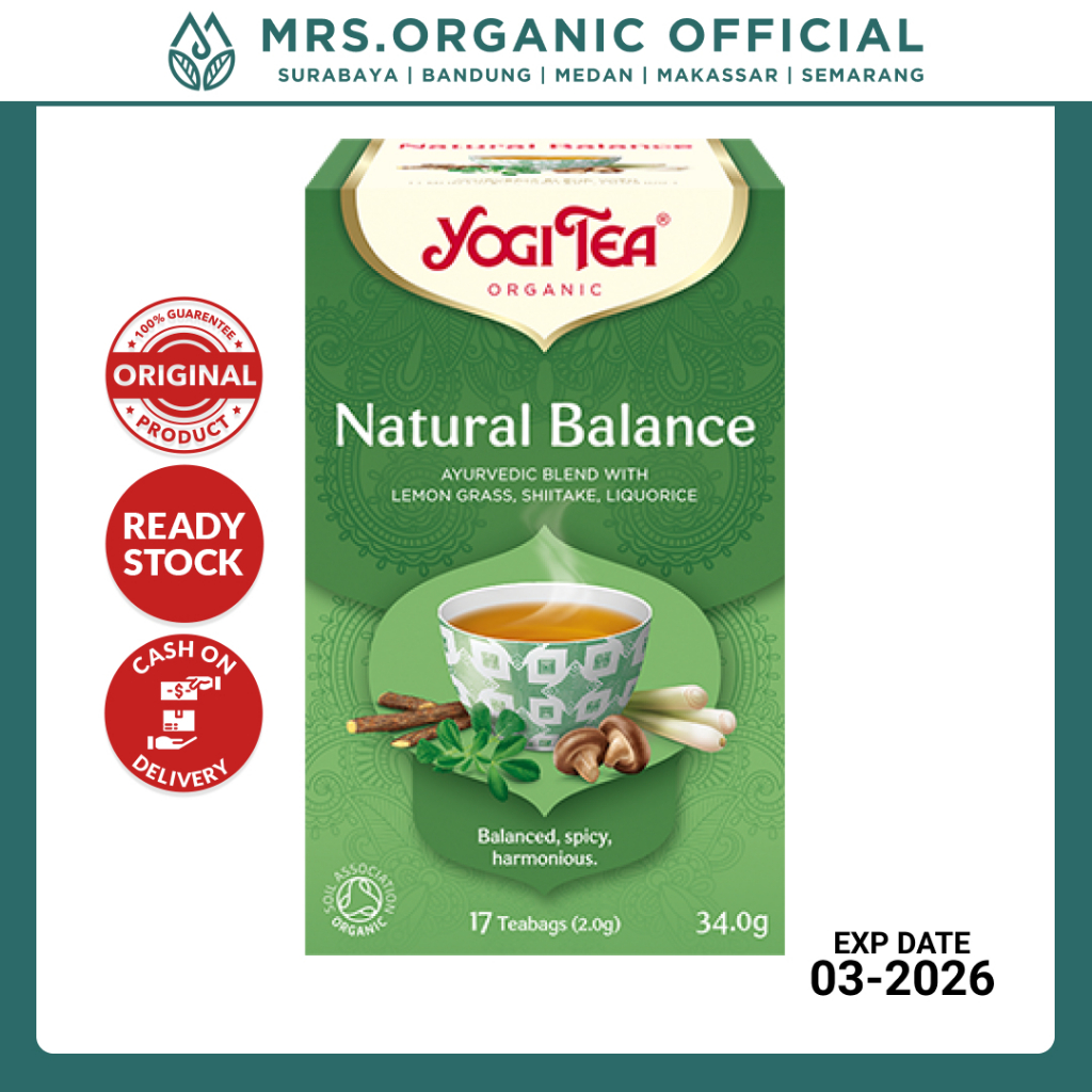 

Teh Herbal Kesehatan Imun Organik YOGI TEA Organic Natural Balance Tea 34gr- Minuman Sehat