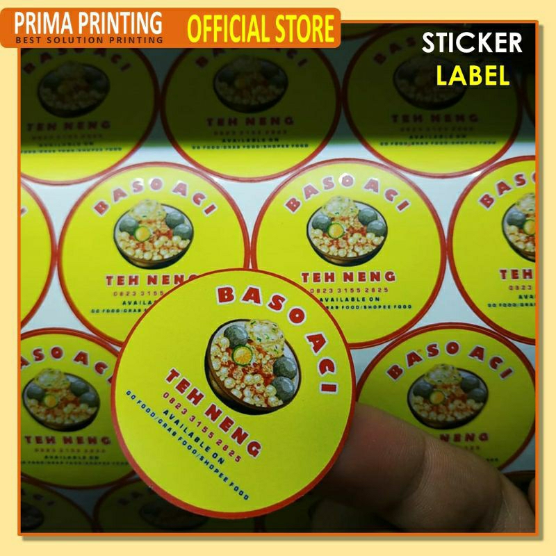 

Stiker label bulat kotak/Stiker kemasan/Stiker merek