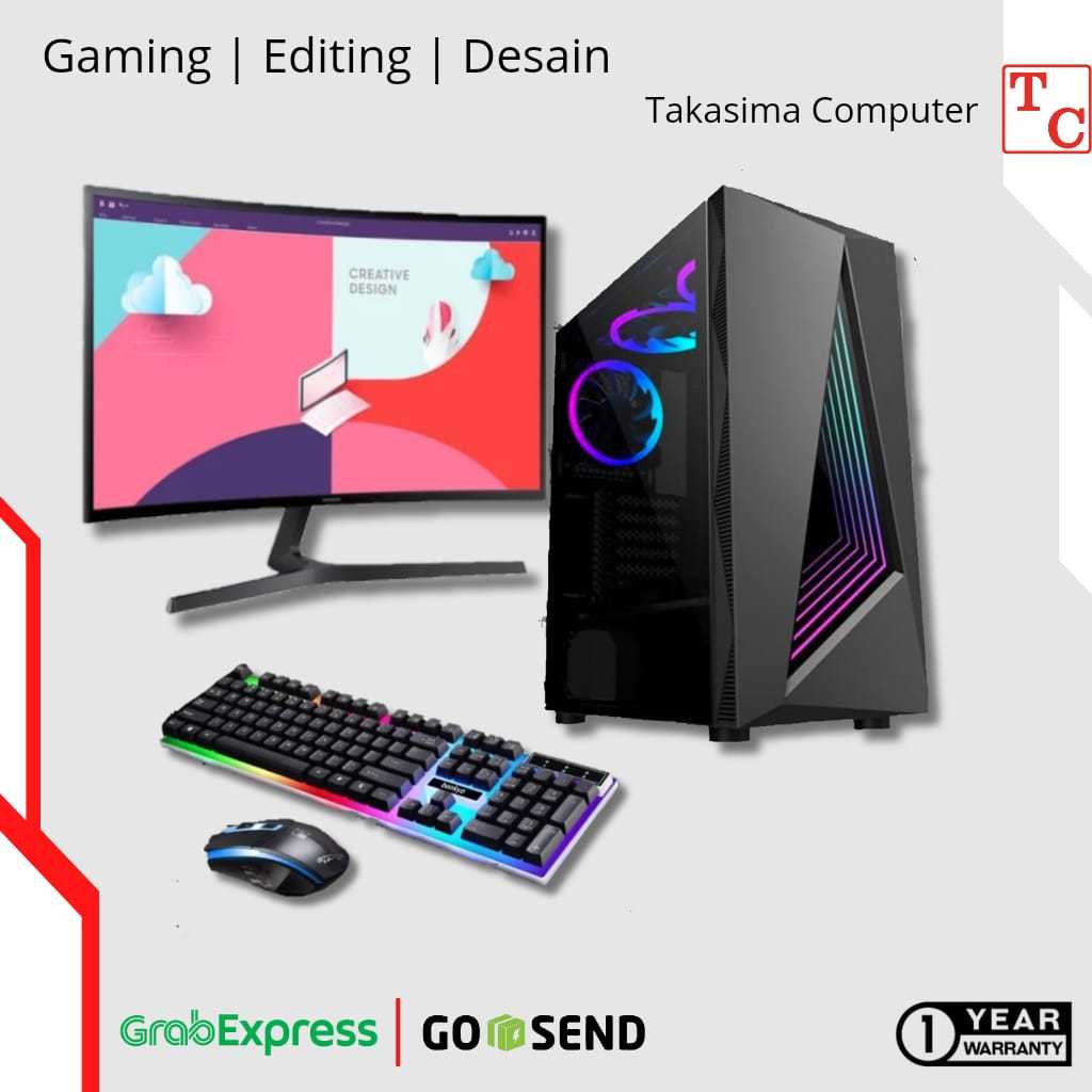 PC GAMING CORE I7 RAM 16GB SSD 256GB VGA GTX 750 LED 24INCH KOMPUTER GAMING