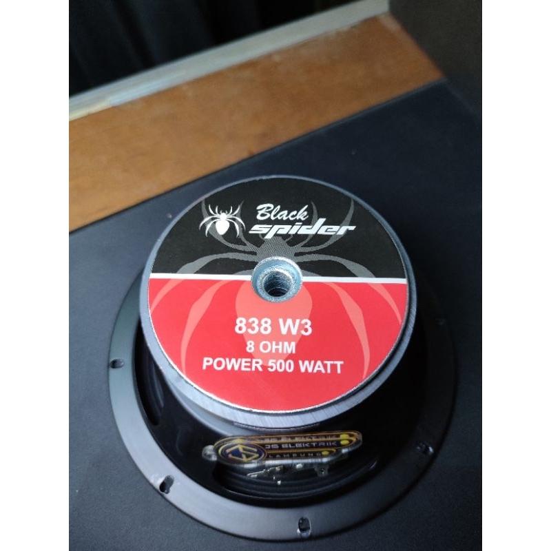 Speaker Black Spider 838 W3 8inch low mid 500watt