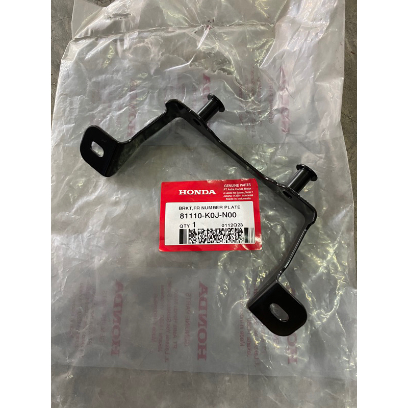 dudukan plat nomer depan genio scoopy k2f original ahm 81110k0jn00 81110-k0j-n00 ori ahm