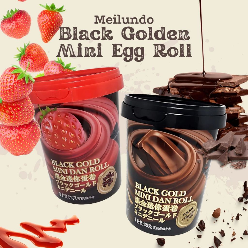 

Meilundo Black Golden Mini Egg Roll Flavor 88gram