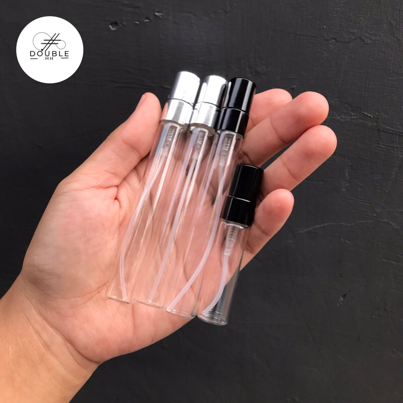 Botol Spray Kaca Tutup Aluminium 15ml 10ml 5ml Botol Spray Kaca Parfum Isi Ulang Botol Spray Travel 