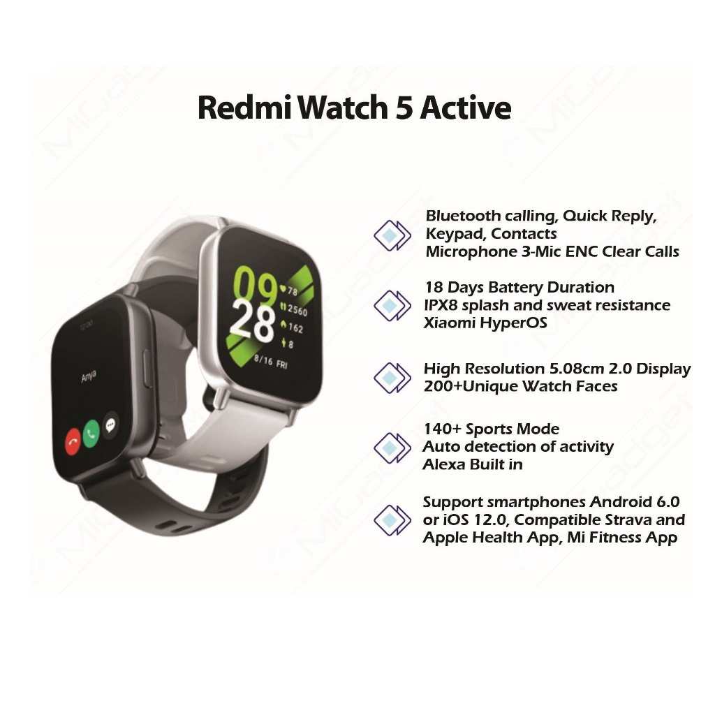 Xiaomi Mi Redmi Watch 5 Active Smartwatch - Garansi Resmi