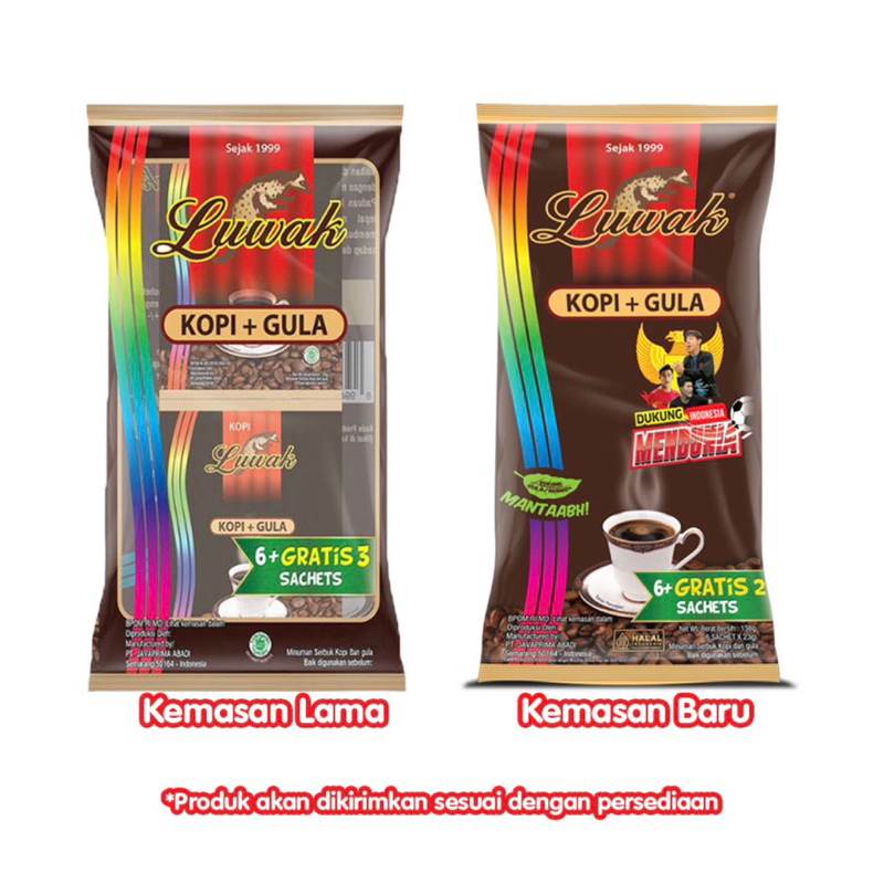 

Luwak Kopi + Gula Isi 6+2 23gr