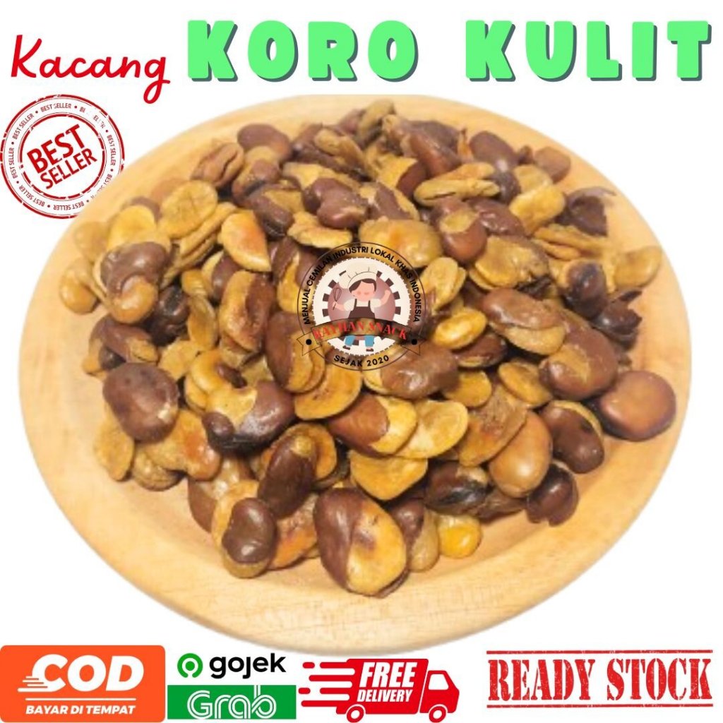 

Kacang Koro Kupas Koro Kulit Gurih Renyah Kiloan Murah 250 Gr