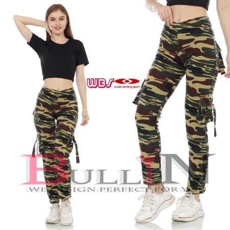 Celana Senam PDL Army  Loreng  | Celana Wanita Standar dan Jumbo
