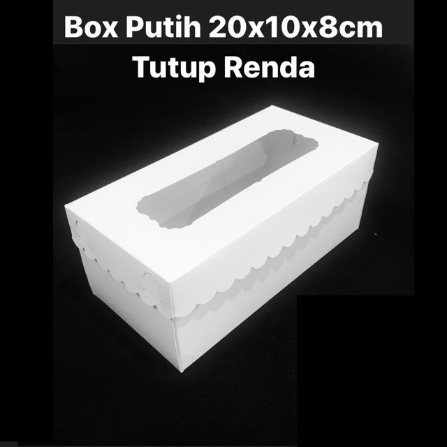 

( 5 pcs ) Dus Packaging Banana Roll Cake Kotak Box Bolu Gulung 20x10x8 cm Motif Renda