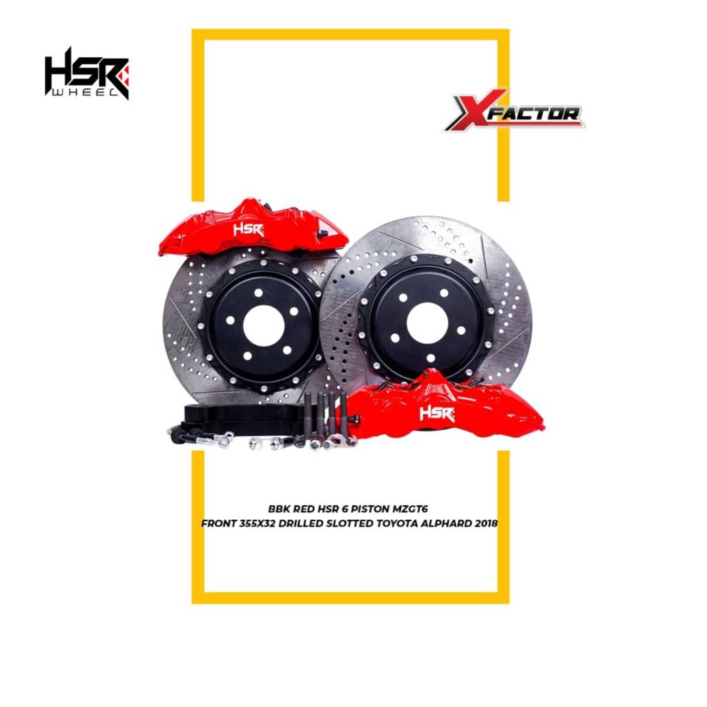 BBK HSR Red ( Big Brake Kit) 6 Piston Untuk Alphard 2018