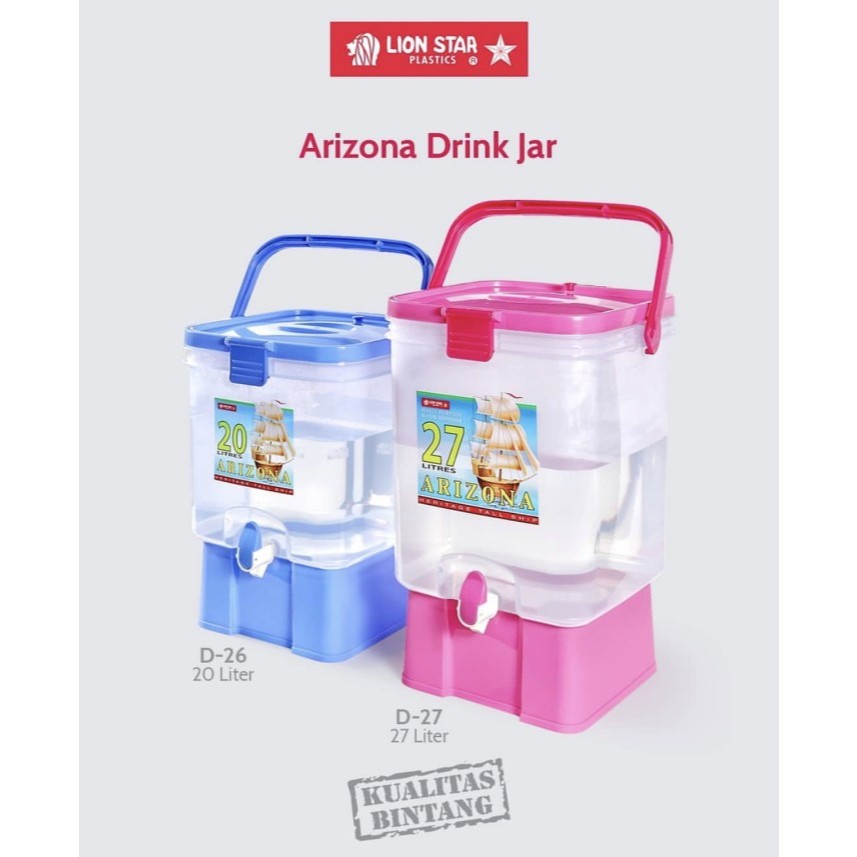 LION STAR DISPENSER AIR MINUM ARIZONA 20 LITER WATER JUG DISPENSER MINUMAN PLASTIK ANTI PECAAH DISPE