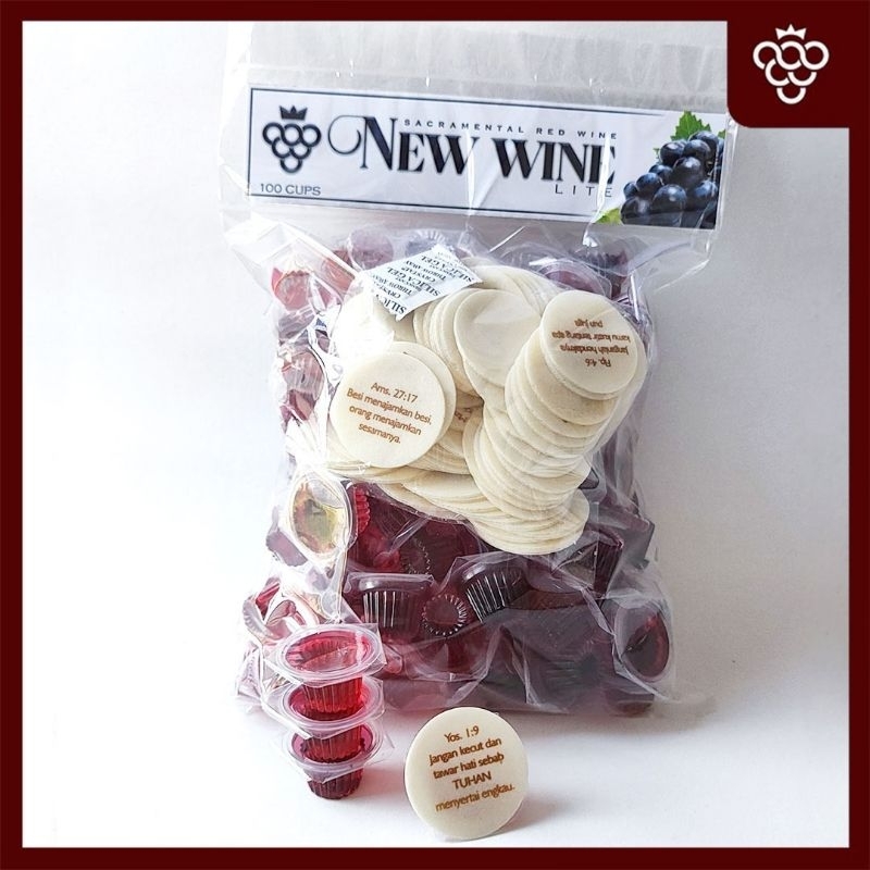 

ANGGUR PERJAMUAN KUDUS LITE + HOSTI AYAT BESAR ISI 100