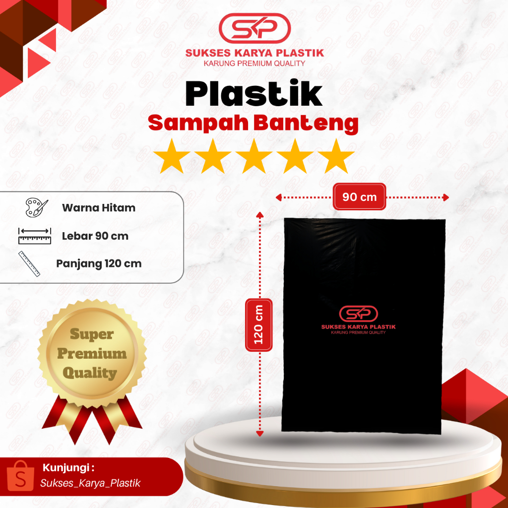 KANTONG PLASTIK SAMPAH 90 x 120 CM BANTENG, PLASTIK HD SAMPAH 90 x 120, KANTONG SAMPAH 90x120 CM