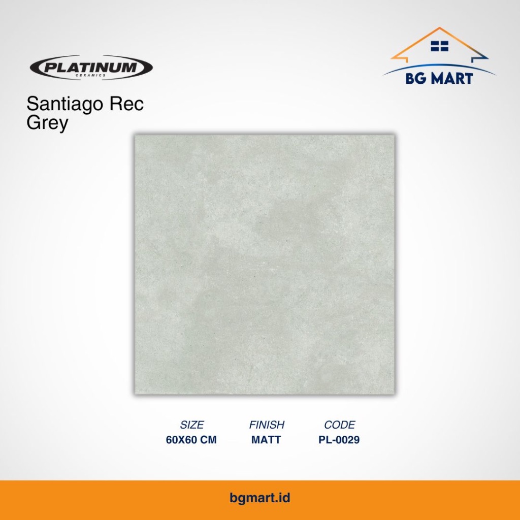 PLATINUM Keramik Lantai 60x60 Santiago Rec Grey