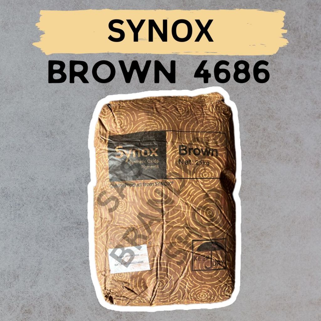 Pewarna / Iron Oxide / Pigment / Oker / Verf - Synox / Synthetic Oxide Pigment 25KG - Brown 4686