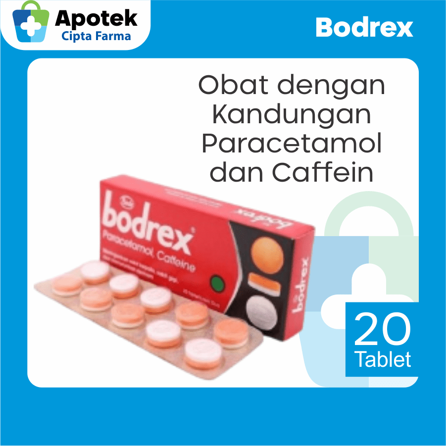 Bodrex Bodrek Tablet Caffeine Paracetamol Obat Sakit Kepala Obat Pusing Obat Sakit Gigi Obat Demam d