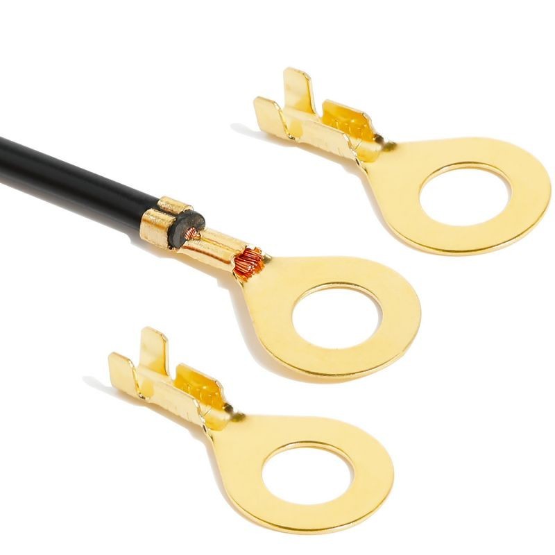 Skun sekun terminal ring 12 kuningan lobang 8mm baut 12 kabel kecil Terminal Skun Bulat Kabel besar