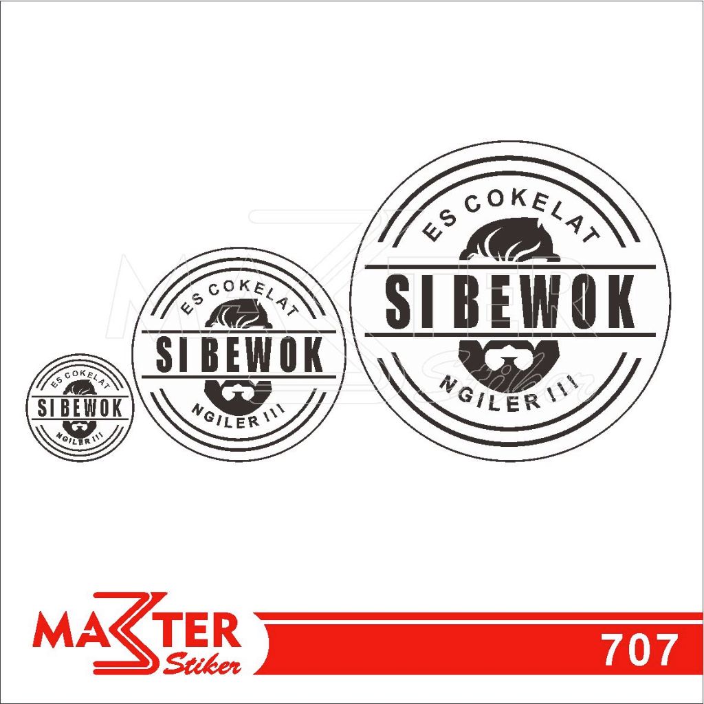 

707 - Stiker Custom Nama/Merk Dagang/Jualan, Sticker Vinyl, Cutting, Premium, Tahan Air, Bisa Custom