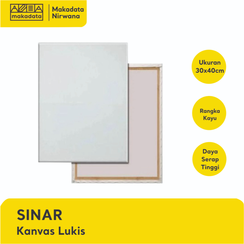 

SINAR KANVAS LUKIS PUTIH POLOS UKURAN 30 X 40 CM (1 PCS)