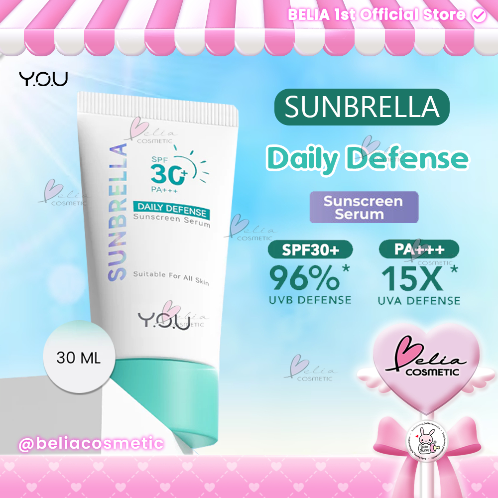 ❤ BELIA ❤ YOU Sunbrella Daily Defense Sunscreen Serum SPF30 30ml | Tabir Surya UVA UVB Blue Light | 