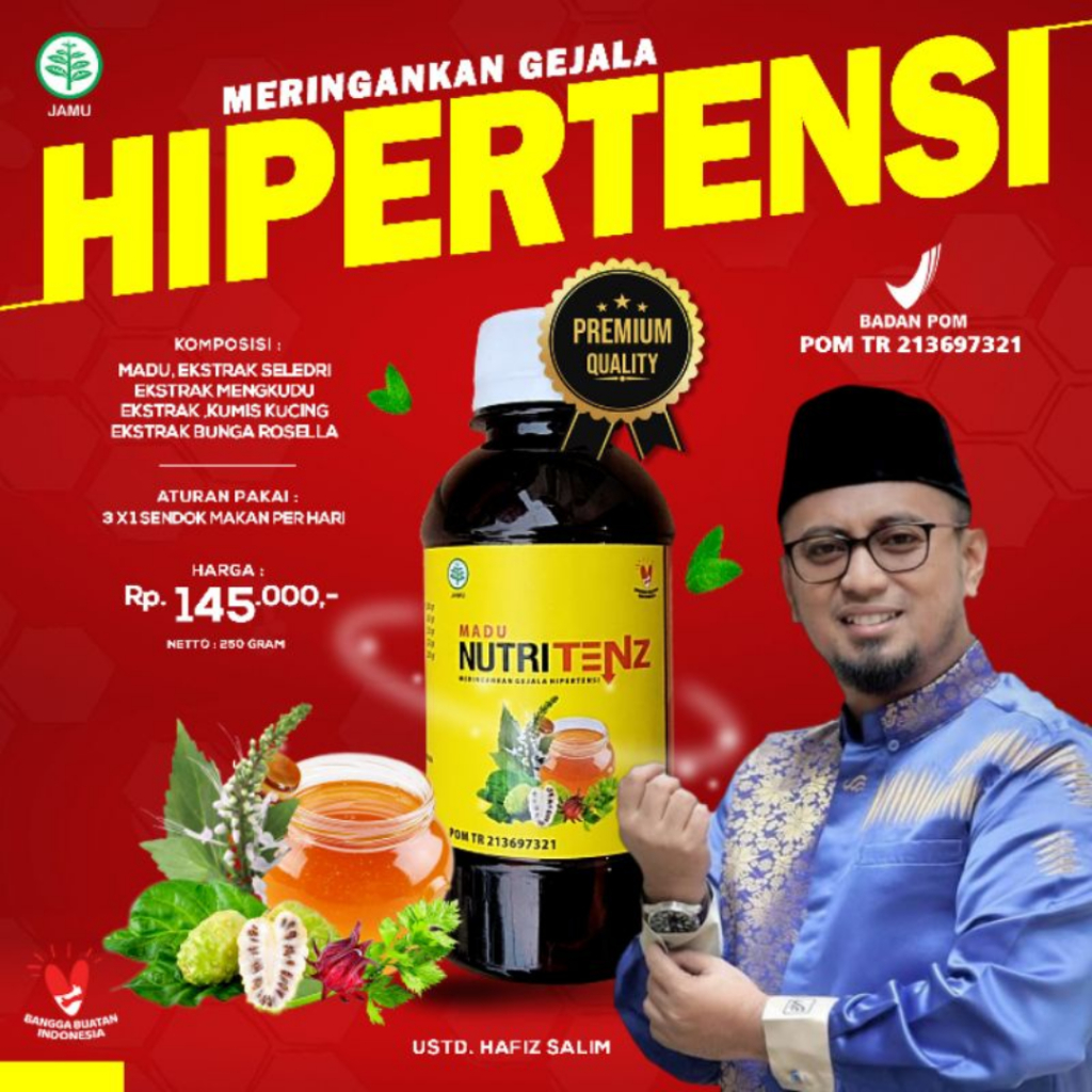 

Madu Nutritenz Bantu Mengatasi Gejala Hipertensi Tekanan Darah Tinggi Ekstrak Kumis Kucing