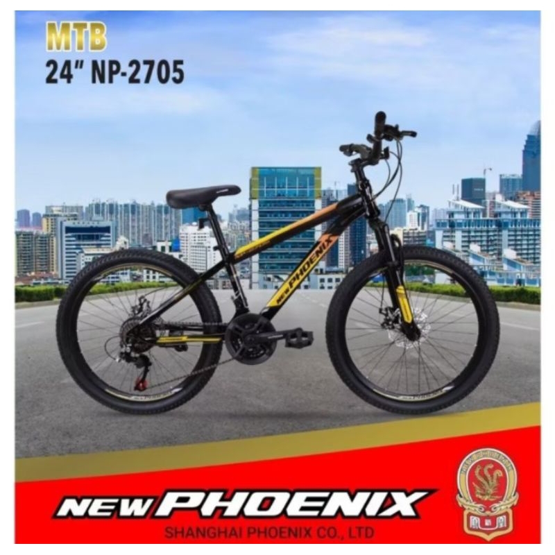 SEPEDA MTB 27.5 NEW PHOENIX REM CAKRAM + GARPU SHOCK + OPERAN 7 SPEED
