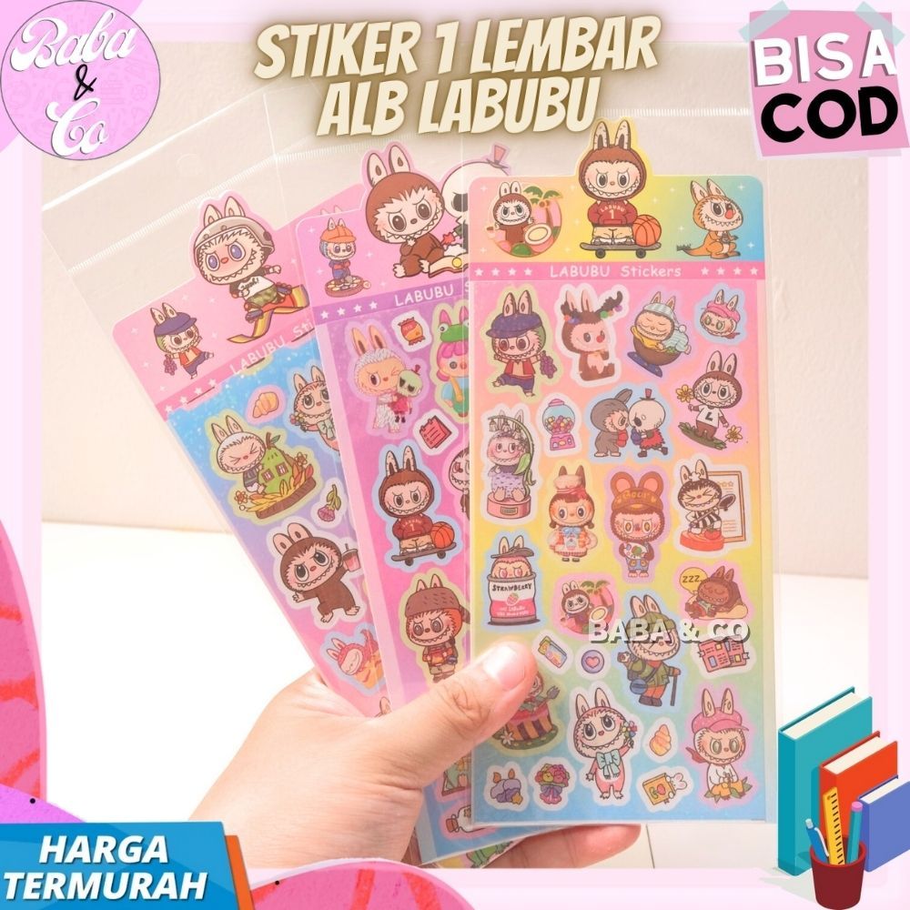 

STIKER LABUBU ALB 1 LEMBAR STIKER UNIK LABUBU LUCU STICKER DEKORATIF LABUBU ALB 1 LEMBAR