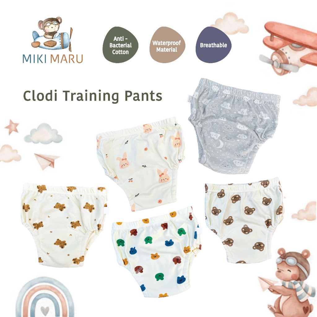 Mikimaru 6 Layers Clodi Training Pants | Popok Kain Bayi | Diaper Cloth | Celana Dalam Tatur Bayi An