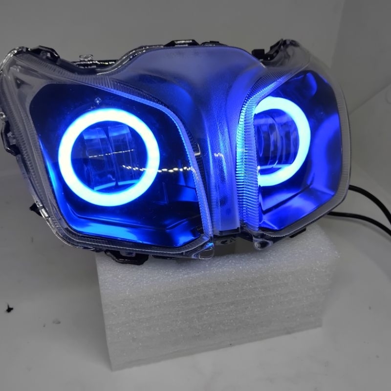 refletor lampu depan jupiter z new 2010 robot terang biled led
