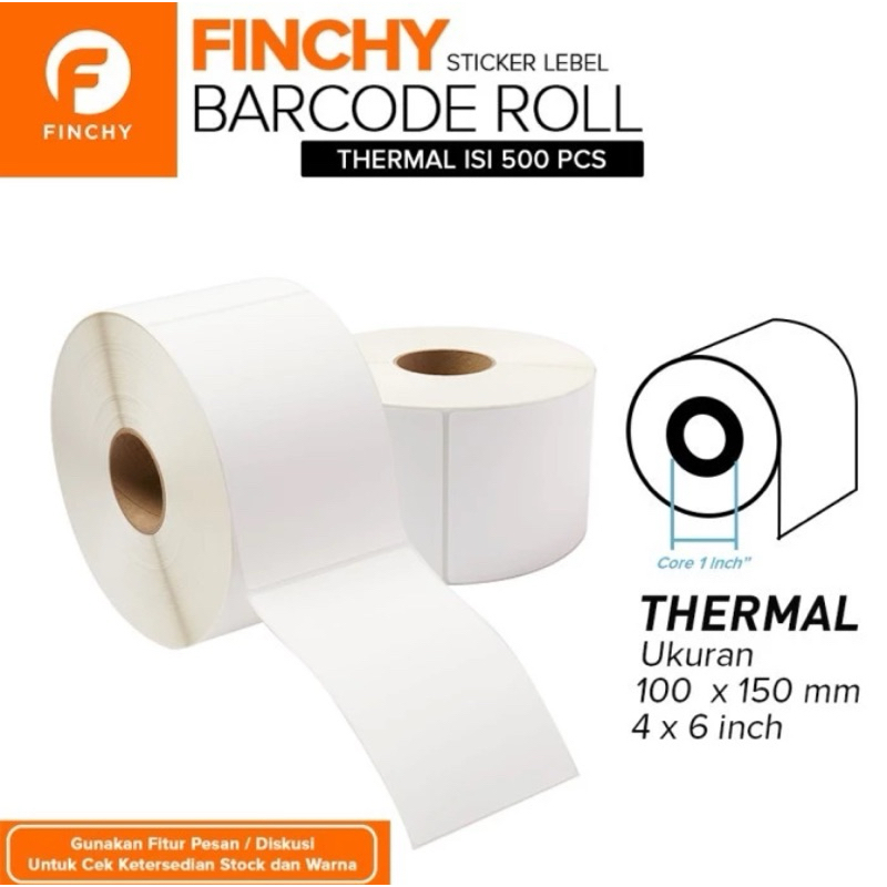 

LABEL THERMAL STIKER PRINT BARCODE UK 100x150CM ISI 500LEMBAR