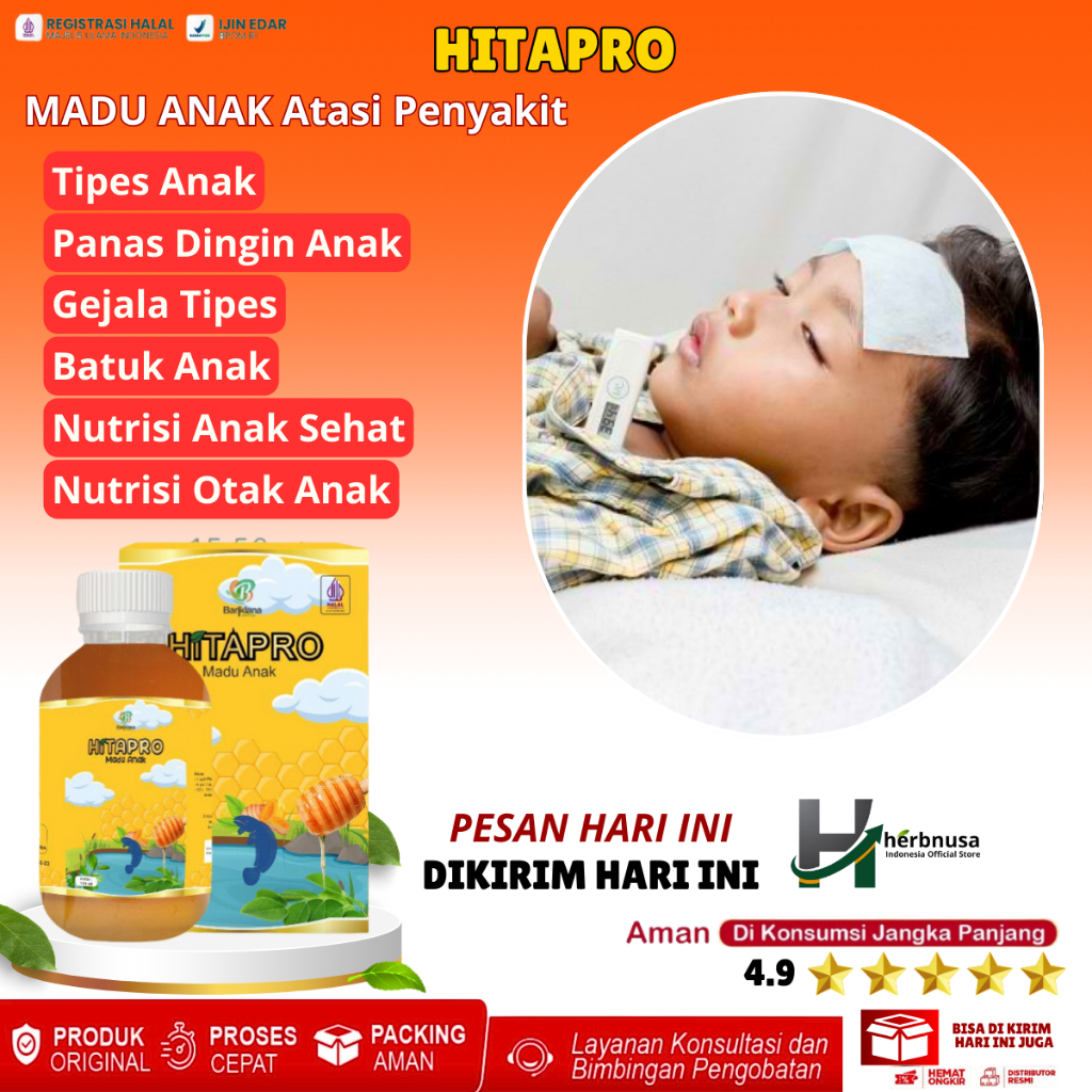 Madu Anak Hitapro Obat Demam Tinggi, Menurunkan Panas Tinggi pada Anak, Penurun Panas Anak, Demam Be