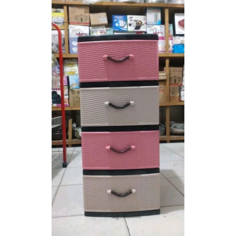 Lemari twinpan/ lemari loker/ lemari susun 4 tingkat