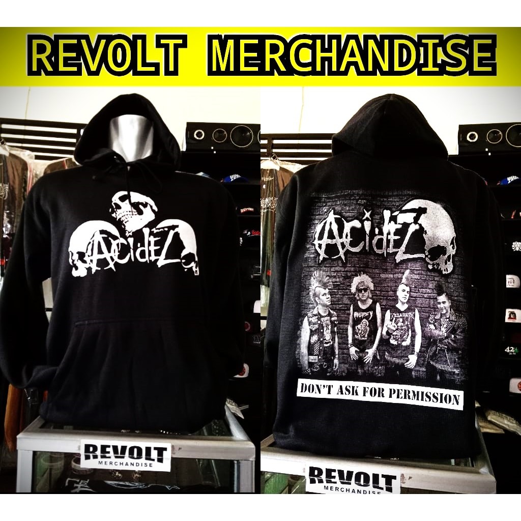 hoodie ACIDEZ (personil), hoody ACIDEZ, hoodie band, hoodie punk revolt