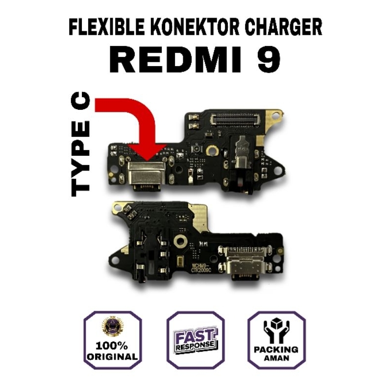 FLEXIBLE KONEKTOR CHARGER REDMI 9 2020 FULL IC / PAPAN CAS REDMI 9 2020 FULL IC / PAPAN CHARGER REDM